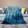 thumbnail image 2 of Fenyluxe Abstract Brush Strokes Print Flannel Throw Blanket Lightweight Soft Blanket for All Seasons 50x60in, 2 of 6