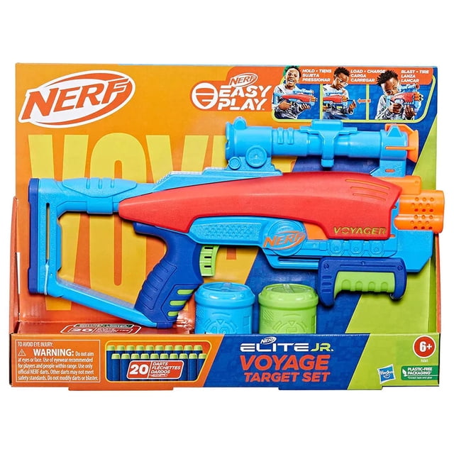 Nerf Elite Jr: Voyage Lanzador De Dardos azul Estándar