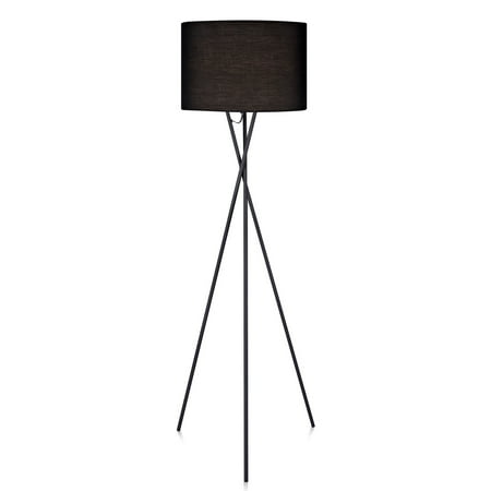 Must Have Versanora Cara Tripod Floor Lamp With Black Shade From Accuweather Cara Tripod Floor Lamp With Black Shade, Floor Lamp With Black Shade
