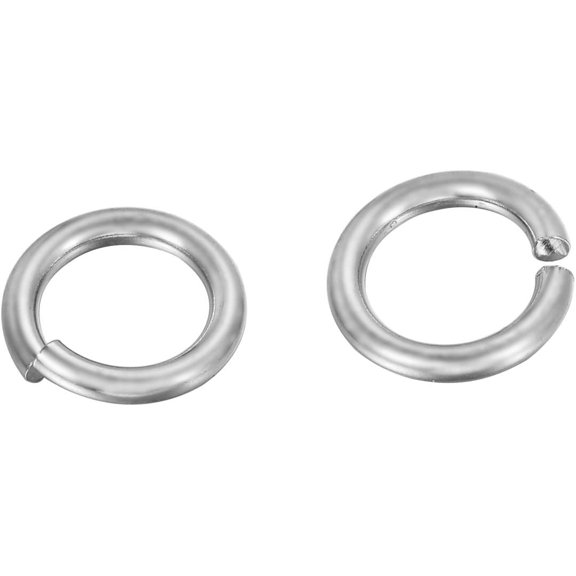 Stainless Steel Split Key Ring Connectors Findings Silver Tone 7mmx0.7mm,100pcs