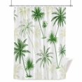 thumbnail image 2 of Shower Curtains for Bathroom-72"x72",Summer Vacation Green Palm Tree Waterproof Bath Curtain Grommet Shower Curtain Set with Hooks,, 2 of 9
