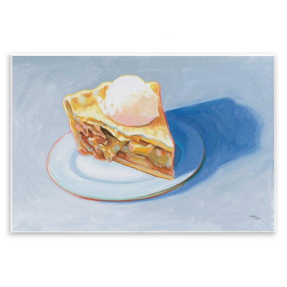 Stupell Industries Apple Pie Still Life Food & Beverage Painting Unframed Art Print Wall Art, 15 x 10