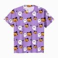 thumbnail image 5 of TOWED22 Halloween Shirts for Women Funny Halloween Ghost Tshirts Fall Spooky Pumpkin Gift Top(Purple,XL), 5 of 9