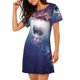 thumbnail image 2 of Fotbe Planets Stars And Galaxies Bata de Dormir para Mujer con Estampado, Camisón de Algodón de Manga Corta, Ropa de Dormir Casual, 2 of 6