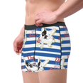 thumbnail image 2 of Pofeuu Bulldog Friend Print Men’s Boxer Briefs, Moisture-Wicking Underwear, Regular,Trunk-Small, 2 of 5