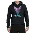 thumbnail image 2 of Wild Bobby, Sassy Since Birth Salty By Chance Mermaid Beach Ocean Vibe, Streetwear, Unisex Graphic Hoodie Sweatshirt, Black, Small, 2 of 3