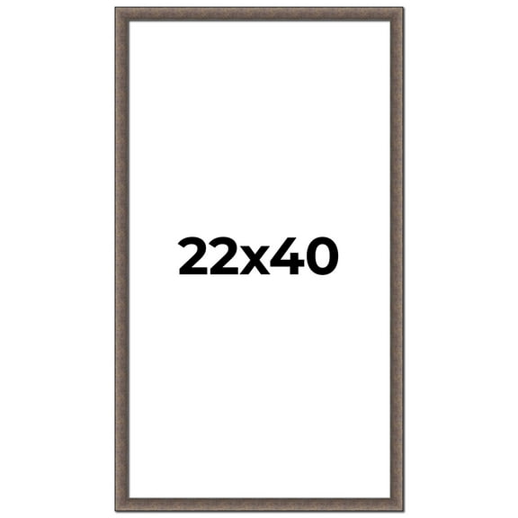 22x40 Frame Silver Real Wood Picture Frame Width 1.25 Inches | Interior Frame Depth 0.5 Inches |