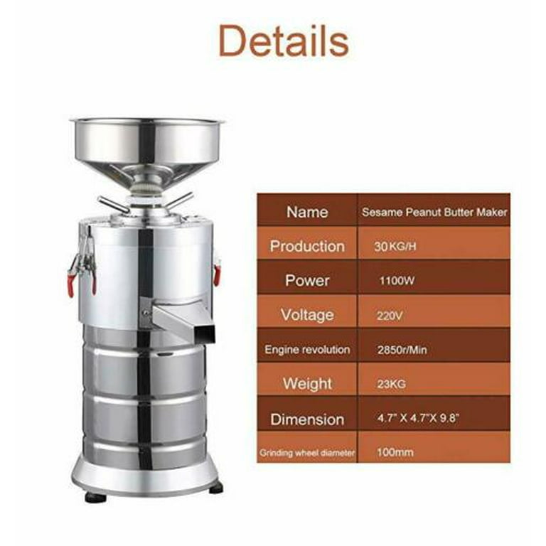 Electric Peanut Butter Maker Machine, Sesame Sauce Nut Grinder