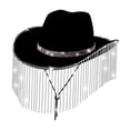 thumbnail image 1 of Sombrero de Vaquero para Hombre Perfecl Accesorios de Disfraz Negro, 1 of 8