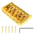 thumbnail image 3 of Electric Guitar Fixed Bridge, Easy Installation Guitar Fixed Bridge Strong Compatibility Metal  For Replacement Silver With Silver Screws,Black With Silver Screws,Gold With Gold, 3 of 8