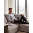 thumbnail image 6 of GIRUNS Men's Pajamas Set Long Sleeve Sleepwear Jogger Pants Soft Loungewear with Pockets Black XL, 6 of 7