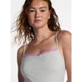 thumbnail image 4 of No Boundaries Sleep Lace Romper, Women's XXS-3X, Platinum Silver Heather, 4 of 5