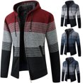 thumbnail image 2 of Chaqueta de punto para hombre, estilo coreano, otoño e invierno, forro polar, ropa exterior gruesa, suéter, ropa de otoño, ropa exterior, cárdigan para hombre, 2 of 5