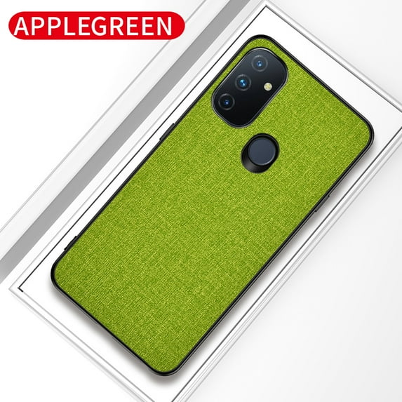 Ultra Thin Case for OnePlus Nord N100 Android Smartphone (6.5-Inch) - Plastic/Silicone/Fabric Composite Case, Slim Fit Lightweight Scratch Resistant Cell Phone Cover Sleeve (Green)