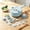 Blue, variant on 12 in 1 Vegetable Chopper Multifunctional Kitchen Slicer with Container & Grater & Peeler & Storage Box for Onion Tomato Carrot More(Blue-28cm)