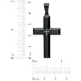 thumbnail image 4 of Men's Black Stainless Steel Blue Diamond Accent Cross Pendant Necklace, 4 of 4