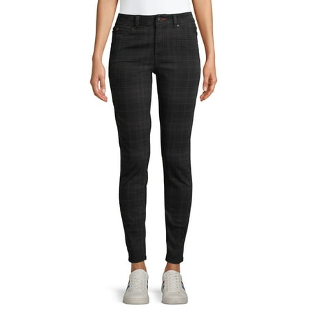 EV1 from Ellen DeGeneres Preston High Rise Skinny Ankle Plaid Jean Women's