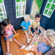 Cozy Escape Wooden Outdoor Two-Story Playhouse, Navy