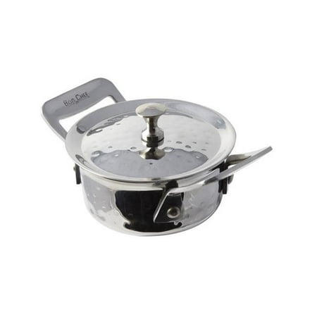 

Bon Chef 60026HF 4.25 in. dia. Cucina Round Dish Hammered with Lid 8 oz