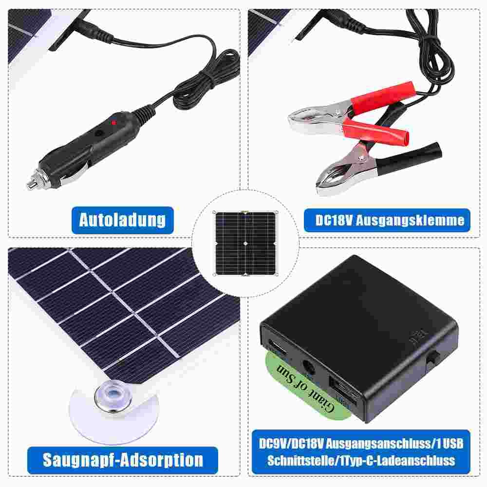400W Controller Solar Panel Kit 5V 100A Portable Outdoor Home Battery Charger