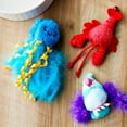 thumbnail image 2 of Vibrant Life 3-Piece Tropical Cat Toys with Catnip, Blue and Red, 2 of 6