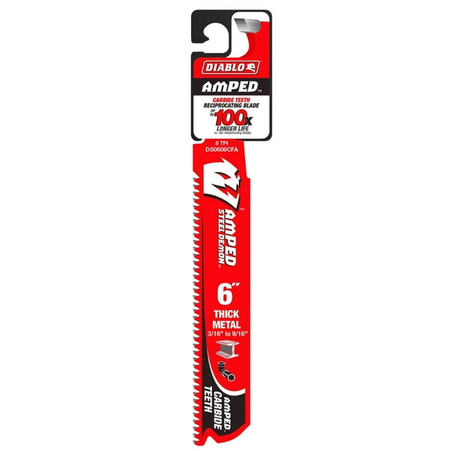 Hoja de sierra recíproca Diablo Amped, 15 cm, 8 TPI, paquete de 3