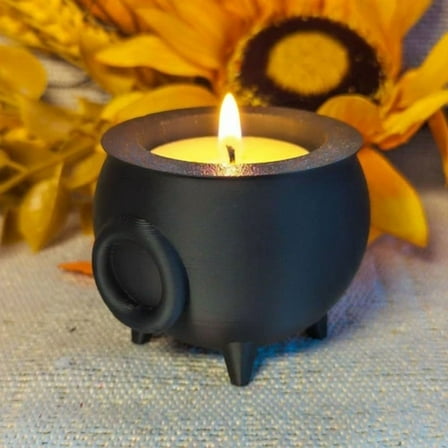 Cauldron Tea Light Holder Candle Jar Decoration Innovative Design For Holiday