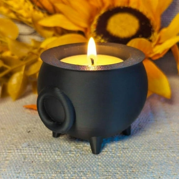 Cauldron Tea Light Holder Candle Jar Decoration Innovative Design For Holiday