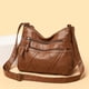 thumbnail image 5 of Qarigey Bolsos cruzados para mujer, PU multicapa con cremallera, correa ajustable, bolso de hombro de Color sólido, multibolsillo, para madre Bolsas de mensajero y de hombro Marrón, 5 of 6