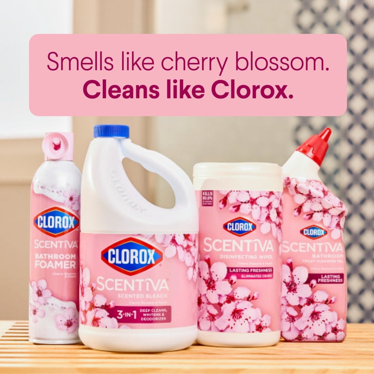 clorox wipes cigarette smell Clorox Scentiva Disinfecting Wipes, Cherry Blossom and Peach, 75 Count
