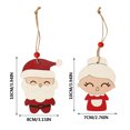 thumbnail image 3 of Decoraciones de Árbol de Navidad Colgante de Madera Hueco Pintado Diy Ornamentos, 10x8cm Santa Snowman Truck Plaid Pattern con Cuerda, Ornamentos de Árbol de Navidad, 3 of 9