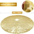 thumbnail image 2 of Christmas Tree Skirt 30-Inch Gold Tree Mat Sequined Tree Skirts Decor for Merry Christmas Xmas New Year Festive Holiday Party Decorations, 2 of 6