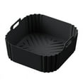 thumbnail image 1 of Doublures en Silicone de 22,5 cm pour Friteuse à Air Chaud, Panier Antiadhésif Réutilisable pour Ninja AF181 AF180 AF141 AF140, Compatible avec les Friteuses à Air de 5 à 8 Qt, Noir A, 1 of 7