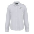 thumbnail image 2 of Women's Cutter & Buck White Philadelphia Eagles  Advantage Eco Soft Pique Tri-Blend Long Sleeve Button-Up Shirt, 2 of 3