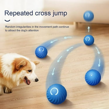 KAOU Pet Ball Toy  Smart Interactive Dog Jumping Ball Toy Bite-resistant Active Rolling Ball Pet Supplies Blue One Size