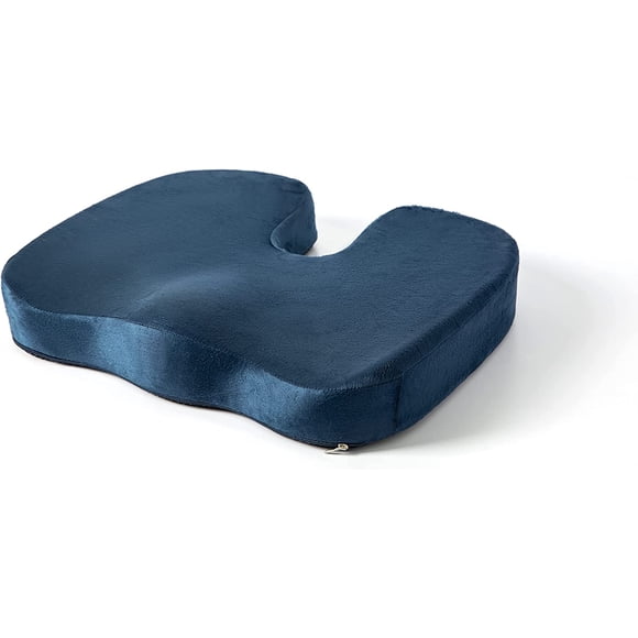 Coussin de Chaise en Mousse à Mémoire de Forme Bedding 4 Homes pour Colonne Vertébrale et Coccyx, Coussin en Mousse à Mémoire de Forme 100 % Doux pour Douleurs Lombaires, Correcteur de Posture Profilé, Parfait pour Chaise, Maison, Voiture, Bus, Train et Extérieur