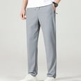 thumbnail image 2 of Zylarhe Casual Pants for Men Men's Fashionable Elastic Loose Pants Casual Ice Silk Elastic Straight Leg Pants Jogging Sports, 2 of 5