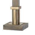thumbnail image 4 of Benjara BM233404 28.5 in. Wooden Base Table Lamp with Rectangular Fabric Shade, Brown, 4 of 5