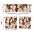 thumbnail image 6 of Pioneer Kitchen Curtains and Valance Set 24 Inch Tier White Flowers on Red Curtains Small Drapes for Cafe Living Room Bathroom Farmhouse 3 Pieces Set Rod Pocket, 6 of 6