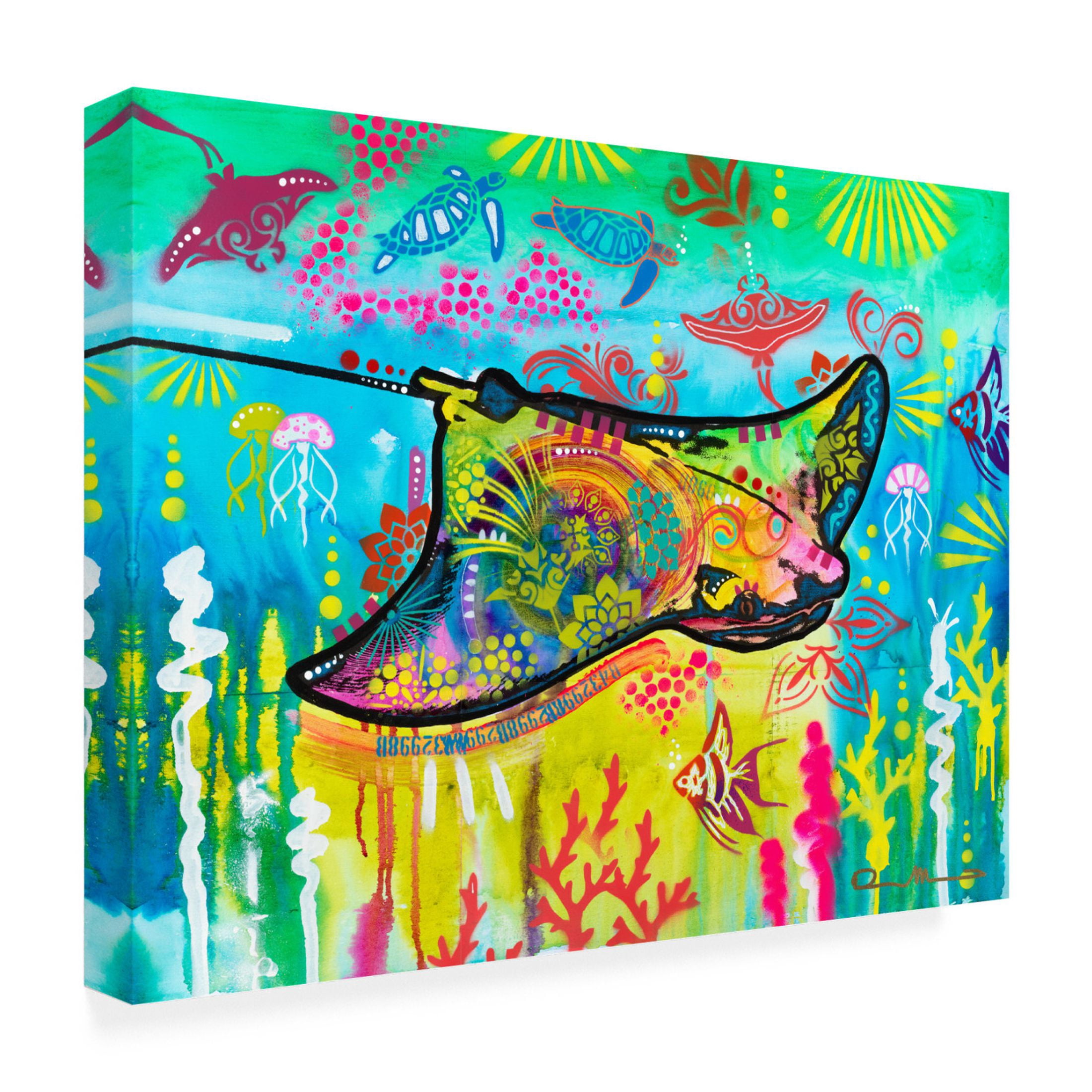Canvas Wall Art - Dean Russo 'Sting Ray' Wall Art for Living Room, Bedroom, or Office Décor by Trademark Fine Art - 19 x 14 Inches