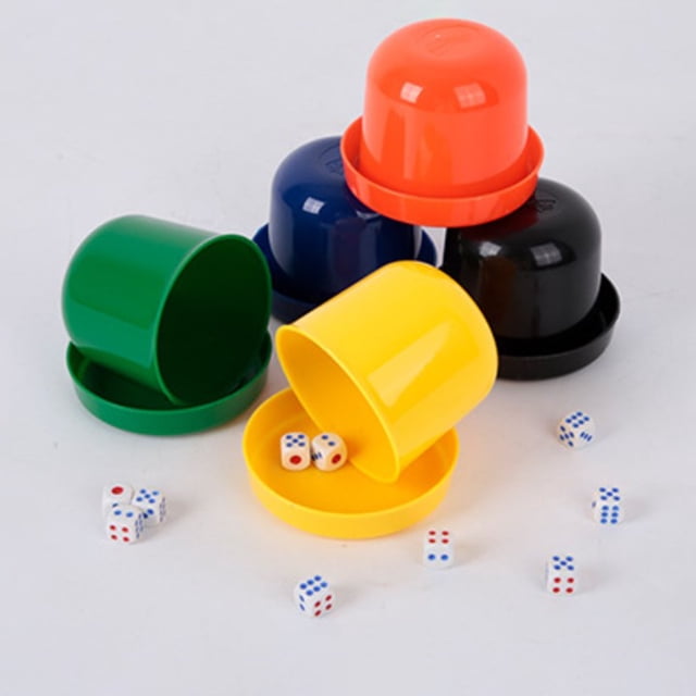 1 Ensemble dés Tasse dés Ensemble Surface Lisse Anti-Fissure Bord Rond dés Blancs Sensation de Main Confortable Résistant à l'Usure Jeu de Table Bar Club KTV dés Tasse dés Ensemble