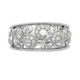 thumbnail image 4 of 14K White Gold Wedding Diamond Round Ring Band, Size 6, 4 of 7