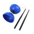 thumbnail image 1 of Juego de diábolo de yoyó chino, juguete de malabarismo para fortalecer la coordinación mano-ojo, divertido y flexible, bola de diábolo de triple rodamiento para niños. Azul L, 1 of 8