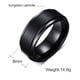 thumbnail image 2 of Anillos Para Hombre BASIC 8MM Band Negro Puro Carburo De Tungsteno Hombres Joyería Aneis Bague, 2 of 3