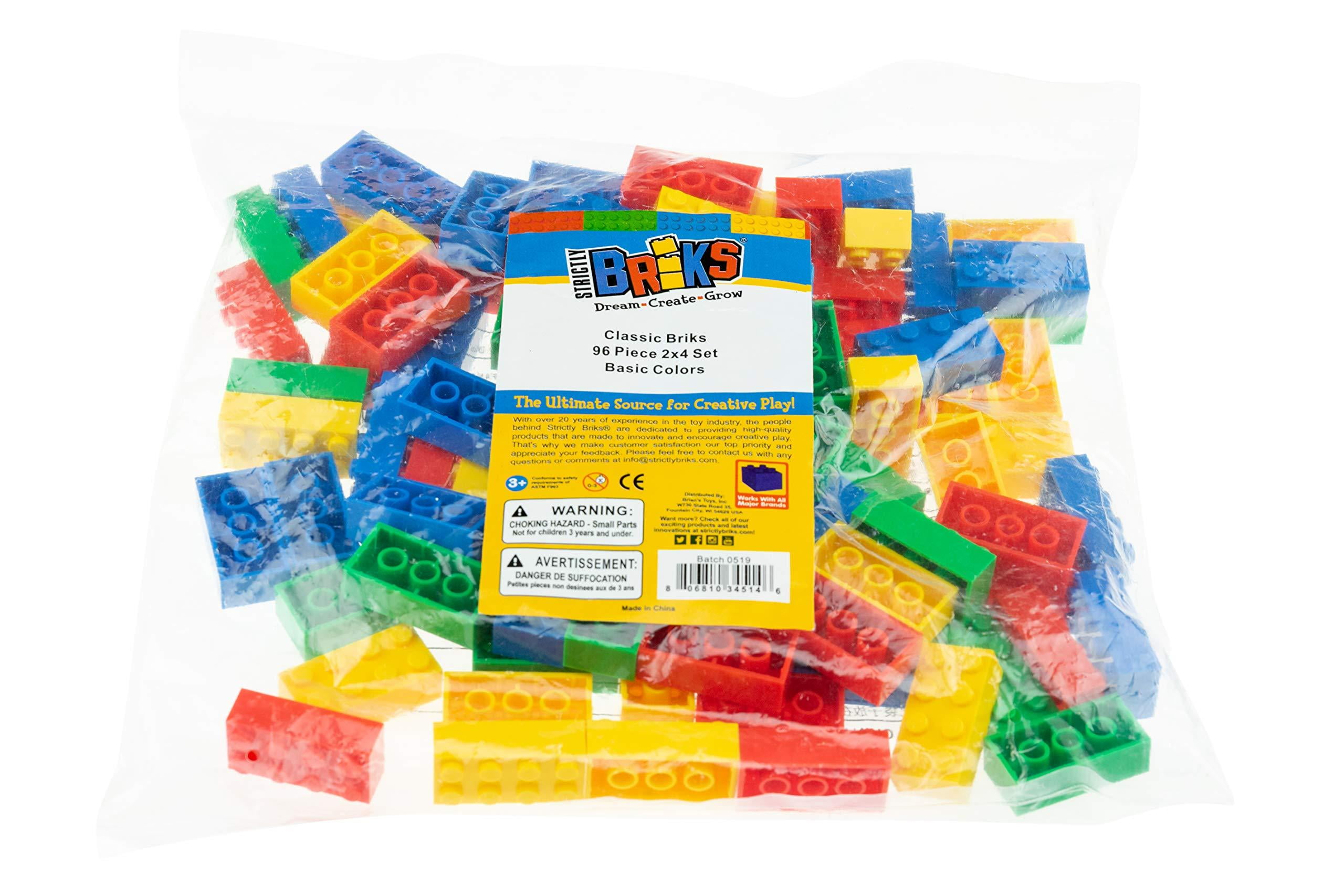 All 2x4 Bricks LEGO Assorted Colors Basic Building Blocks Classic Bulk Pound