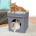 thumbnail image 4 of Indoor Cat Cube Furniture, Gray Cube, 4 of 6