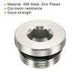 thumbnail image 4 of Uxcell G1 Internal Hex Head Pipe Fitting Plug, Male Thread 45# Steel Socket Plug with Sealing Ring, 4 of 5