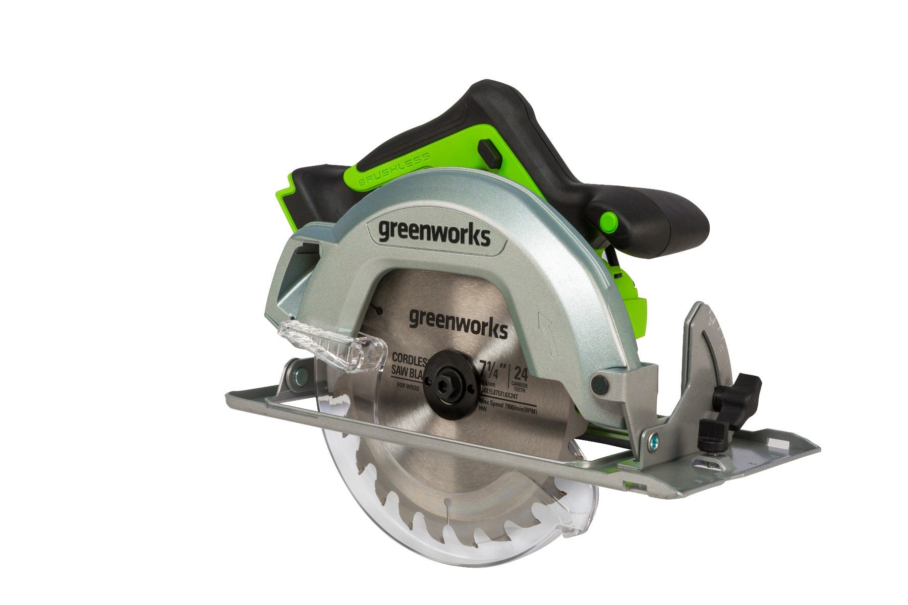 Greenworks 24V 7-1/4-inch Brushless Circular Saw, Battery Not Included,  1501202AZ
