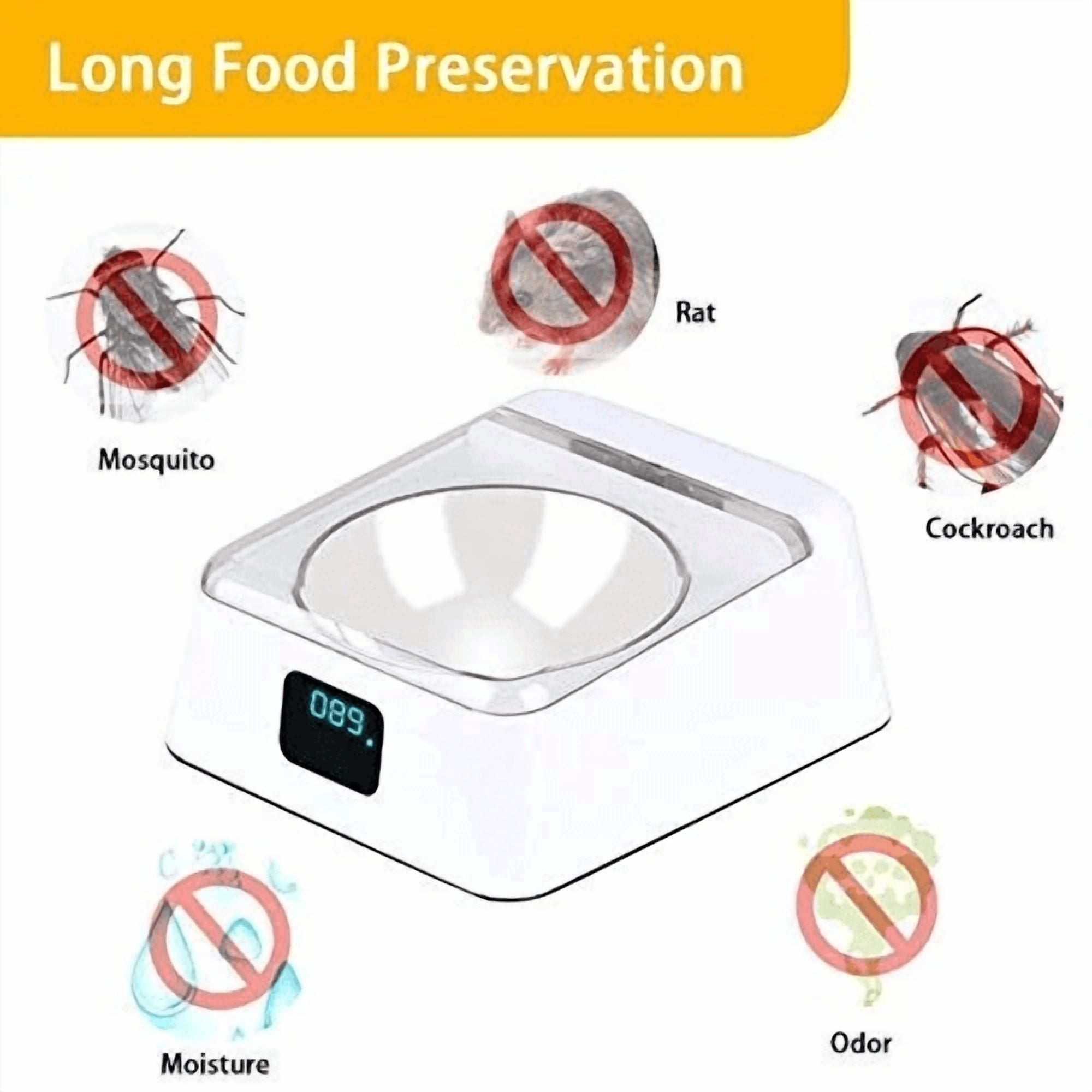 Automatic Pet Feeder Bowl with Infrared Sensor - Motion-Activated Lid, Moisture-Proof Food Dispenser for Dogs & Cats