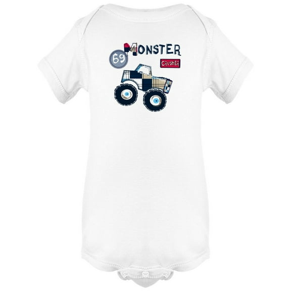 Monster Truck Crusher Doodle Bodysuit Infant -Image by Shutterstock,  6 Months